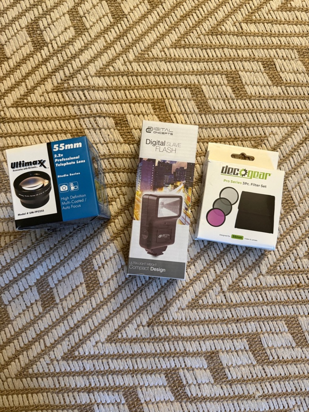 Camera Accessory Bundle - Telephoto Lens, Flash and Filter set